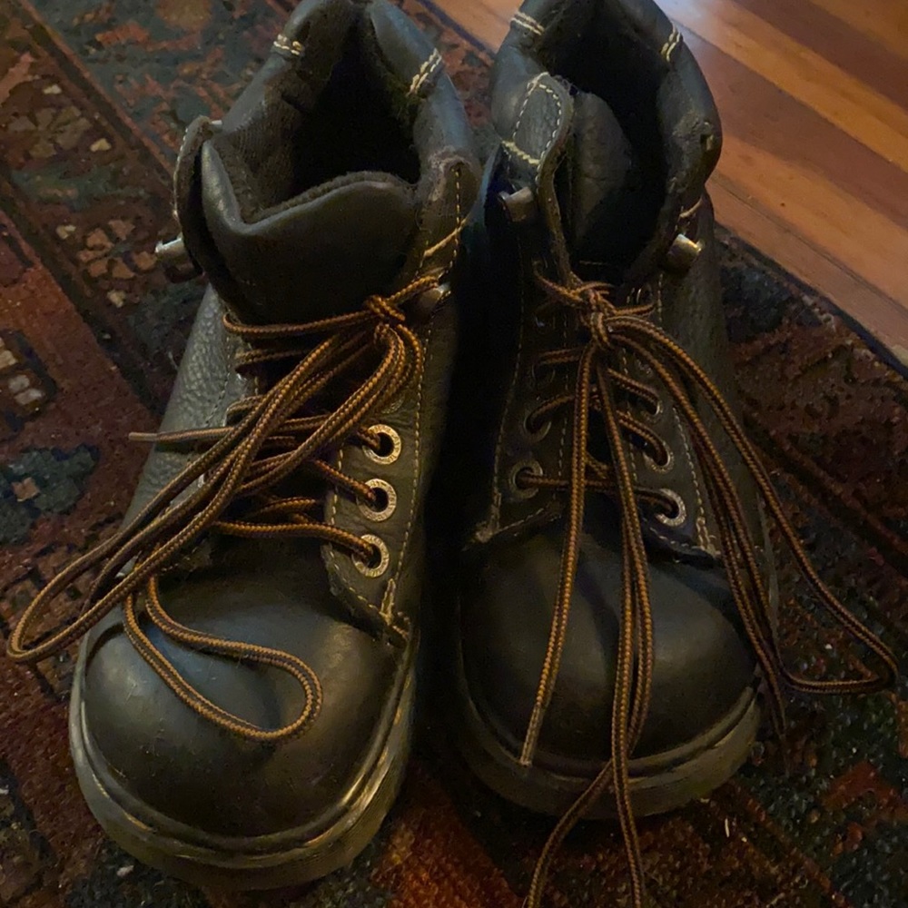 Dr Martens Black Leather Lace Up Ankle Boots